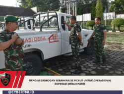 Dandim Grobogan Serahkan 50 Pickup Untuk Operasional Koperasi Merah Putih 