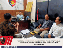 Tim Firma Hukum Subur Jaya & Partner (FERADI WPI) Apresiasi Profesionalisme Polres Tabanan dalam Penanganan Perkara Klien