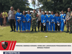 Personil Babinsa Koramil Kobalima Laksanakan Pengamanan Misa Minggu Paskah