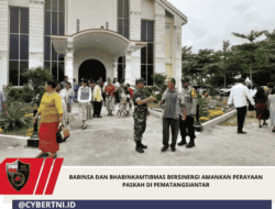 Babinsa dan Bhabinkamtibmas Bersinergi Amankan Perayaan Paskah di Pematangsiantar