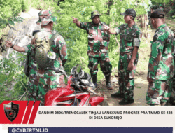 Dandim 0806/Trenggalek Tinjau Langsung Progres Pra TMMD ke-128 di Desa Sukorejo