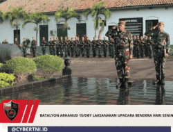 Batalyon Arhanud 15/DBY Laksanakan Upacara Bendera Hari Senin