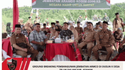 Ground Breaking Pembangunan Jembatan Armco di Dusun II Desa Teluk Dalam Kab. Asahan