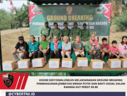 Kodim 0207/Simalungun Melaksanakan Ground Breaking Pembangunan Jembatan Merah Putih Dan Bakti sosial dalam rangka HUT Persit Ke-80