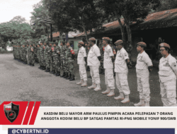 Kasdim Belu Mayor Arm Paulus Pimpin Acara Pelepasan 7 Orang Anggota Kodim Belu BP Satgas Pamtas RI-PNG Mobile Yonif 900/SWB