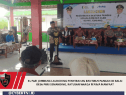 Bupati Jombang Launching Penyerahan Bantuan Pangan di Balai Desa Puri Semanding, Ratusan Warga Terima Manfaat