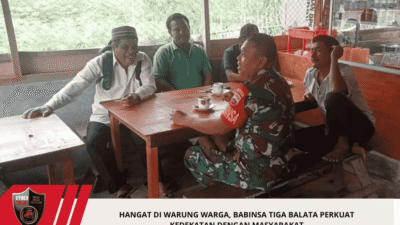 Hangat di Warung Warga, Babinsa Tiga Balata Perkuat Kedekatan dengan Masyarakat
