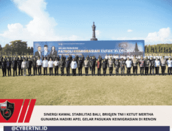 Sinergi Kawal Stabilitas Bali, Brigjen TNI I Ketut Mertha Gunarda Hadiri Apel Gelar Pasukan Keimigrasian di Renon