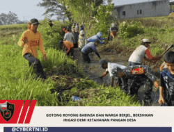 Gotong Royong Babinsa dan Warga Berjel, Bersihkan Irigasi Demi Ketahanan Pangan Desa