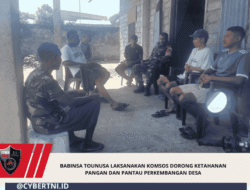 Babinsa Tounusa Laksanakan Komsos Dorong Ketahanan Pangan Dan Pantau Perkembangan Desa