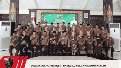 Yuliati Nugrahani Resmi Nahkodai Dekopinda Jombang, Ini Pesan Bupati Jombang Warsubi