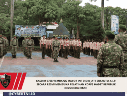 Kasdim 0720/Rembang Mayor Inf Didik Jati Susanto, S.I.P. Secara Resmi Membuka Pelatihan Korps Kadet Republik Indonesia (KKRI) 