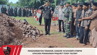 Penghormatan Terakhir, Dandim 1614/Dompu Pimpin Upacara Pemakaman Prajurit Yonif 742/SWY