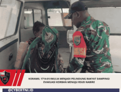Koramil 1714-01/Mulia Menjadi Pelindung Rakyat Dampingi Evakuasi Korban Menuju RSUD Nabire