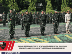 Kasdim Grobogan Pimpin Upacara Bendera Rutin, Ingatkan Prajurit dan PNS Kodim 0717/Grobogan Bijak Bermedsos