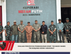 Evaluasi Percepatan Pembangunan KDMP, Tim WASEV Mabes TNI Kunjungi Kodim 1430/Konut