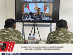 Kasdim 0721/Blora Mengikuti Vicon Rapat Lanjutan Evaluasi Percepatan Pembangunan KDKMP