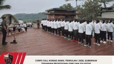 Corps Call Kowad Akmil Triwulan I 2026, Gubernur Tekankan Profesionalisme dan Soliditas