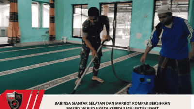 Babinsa Siantar Selatan dan Marbot Kompak Bersihkan Masjid, Wujud Nyata Kepedulian untuk Umat