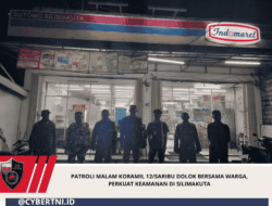 Patroli Malam Koramil 12/Saribu Dolok Bersama Warga, Perkuat Keamanan di Silimakuta