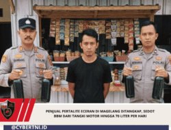 Penjual Pertalite Eceran di Magelang Ditangkap, Sedot BBM dari Tangki Motor hingga 70 Liter per Hari