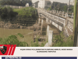 Hujan Deras Picu Jembatan Plumpung Ambles, Akses Warga Glonggong Terputus