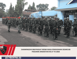 Danwingdik 800/Pasgat Resmi Buka Pendidikan Sesarcab Pasukan Angkatan ke-27 TA 2026