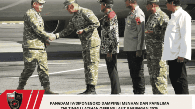 Pangdam IV/Diponegoro Dampingi Menhan dan Panglima TNI Tinjau Latihan Operasi Laut Gabungan 2026