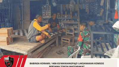 Babinsa Koramil 1406-03/Maniangpajo Laksanakan Komsos Bersama Tokoh Masyarakat