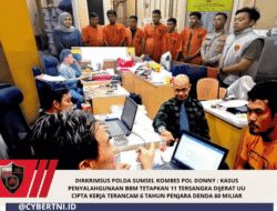 Dirkrimsus Polda Sumsel Kombes Pol Donny : Kasus Penyalahgunaan BBM Tetapkan 11 Tersangka Dijerat UU Cipta Kerja Terancam 6 Tahun Penjara Denda 60 Miliar