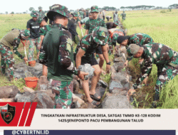 Tingkatkan Infrastruktur Desa, Satgas TMMD ke-128 Kodim 1425/Jeneponto Pacu Pembangunan Talud
