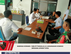 Babinsa Koramil 1406-07/Takkalalla Laksanakan Komsos Bersama Aparat Desa