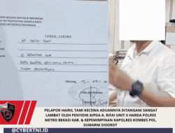 Pelapor Hairil Tami Kecewa Aduannya Ditangani Sangat Lambat Oleh Penyidik Aipda A. RIFAI Unit II HARDA Polres Metro Bekasi Kab. & Kepemimpinan Kapolres Kombes Pol. Sumarni Disorot 