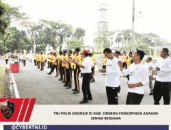 TNI-POLRI Sinergis di Kab. Cirebon Forkopinda Adakan Senam Bersama