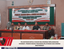 PELANTIKAN KEPALA DUSUN BALONGREJO BERLANGSUNG KHIDMAT, PEMDES BADAS TEKANKAN PELAYANAN DAN SINERGI MASYARAKAT