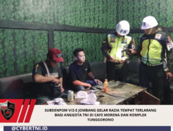 Subdenpom V/2-5 Jombang Gelar Razia Tempat Terlarang bagi Anggota TNI di Cafe Morena dan Komplek Tunggorono