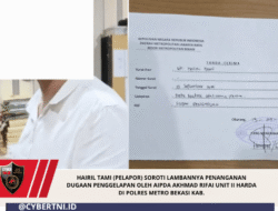 Hairil Tami (Pelapor) Soroti Lambannya Penanganan Dugaan Penggelapan oleh Aipda Akhmad Rifai Unit II Harda di Polres Metro Bekasi Kab.