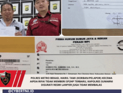 Polres Metro Bekasi, Hairil Tami (korban/pelapor) Kecewa Aipda Rifai Tidak Memberi SP2HP  Terbaru, Kapolres Sumarni Disurati Resmi Lawyer Juga Tidak Membalas