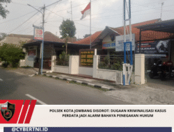 POLSEK KOTA JOMBANG DISOROT: Dugaan Kriminalisasi Kasus Perdata Jadi Alarm Bahaya Penegakan Hukum