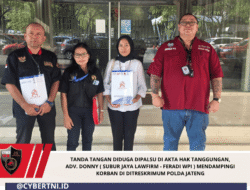 Tanda Tangan Diduga Dipalsu di Akta Hak Tanggungan, Adv. Donny ( Subur Jaya Lawfirm – FERADI WPI ) Mendampingi Korban di Ditreskrimum Polda Jateng