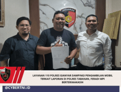 LAYANAN 110 POLRES GIANYAR DAMPINGI PENGAMBILAN MOBIL TERKAIT LAPORAN DI POLRES TABANAN, FERADI WPI BERTERIMAKASIH