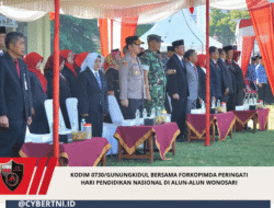 Kodim 0730/Gunungkidul Bersama Forkopimda Peringati Hari Pendidikan Nasional di Alun-Alun Wonosari
