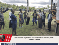 Satgas TMMD Tinjau dan Ukur Gereja Santo Klemens, Awali Rehab di Keakwa