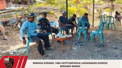 Babinsa Koramil 1406-10/Pitumpanua Laksanakan Komsos Bersama Warga