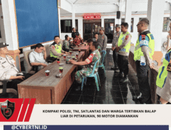 Kompak! Polisi, TNI, Satlantas dan Warga Tertibkan Balap Liar di Petarukan, 90 Motor Diamankan