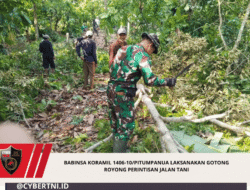 Babinsa Koramil 1406-10/Pitumpanua Laksanakan Gotong Royong Perintisan Jalan Tani