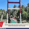 Pembangunan Jembatan Perintis Garuda di Dusun Bulu Bawang kini memasuki tahap finishing