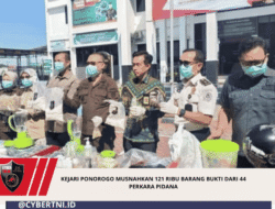 Kejari Ponorogo Musnahkan 121 Ribu Barang Bukti dari 44 Perkara Pidana