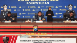 Polres Tuban Ungkap Jaringan Pengedar Uang Palsu 3 Tersangka Diamankan