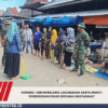 Koramil 1406-04/Belawa Laksanakan Karya Bhakti Pembersihan Pasar Bersama Masyarakat